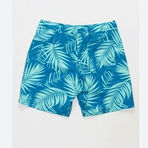 Tilly’s Blue Crown Boy's Aqua Leaf Swimtrunks Size Medium NWT